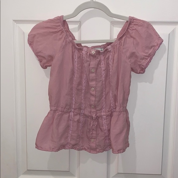 Abercrombie Pink Lace Top - Picture 1 of 4